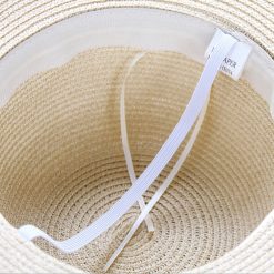 Foldable Wide Brim Straw Hat - Image 5