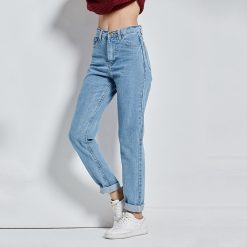 Women's Vintage High Waist Jeans - Image 4