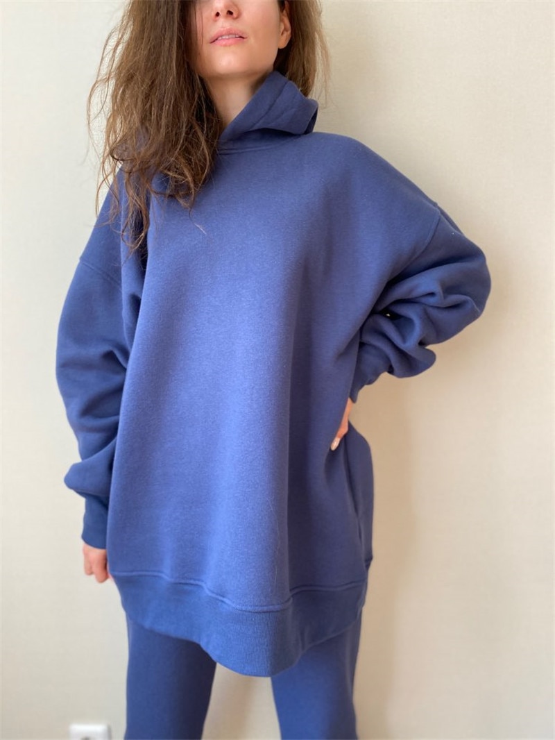 Cotton Fleece Oversized Hoodie and Pants