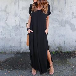 Women's Short Sleeved Maxi Dress - Image 3