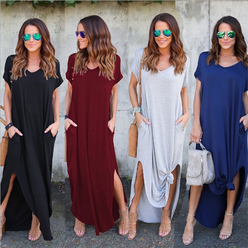 Women's Short Sleeved Maxi Dress - Image 5