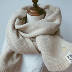 Thick Soft Wool Scarf for Women - Image 4